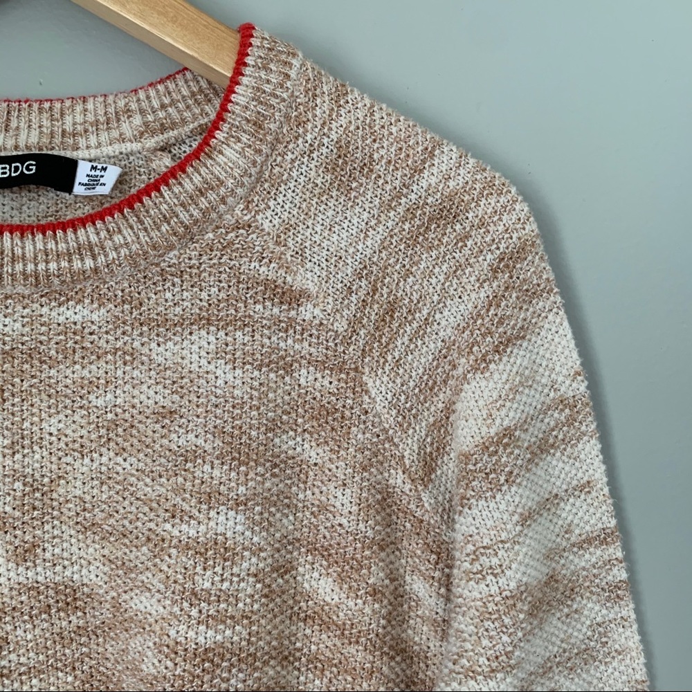 BDG Women’s 100% Cotton Sweater with Red Details - Picture 3 of 12